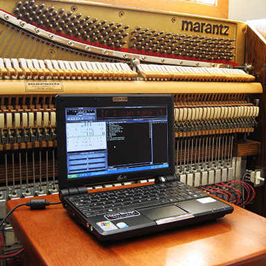 Pianocorder controlled from a laptop computer